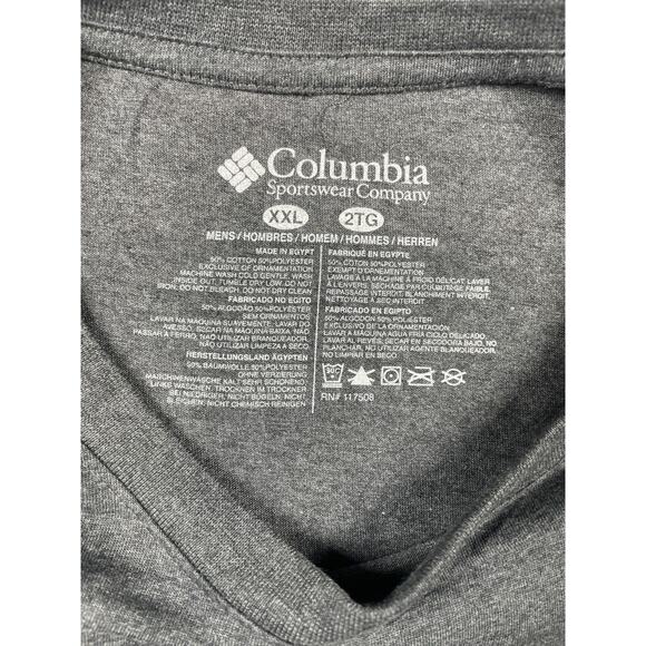 Columbia Men's Charcoal Gray Pullover Lightweight Crewneck Tee Shirt Size XXL - Picture 5 of 6